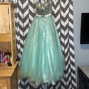 teal Tony Bowls prom dress, size 4